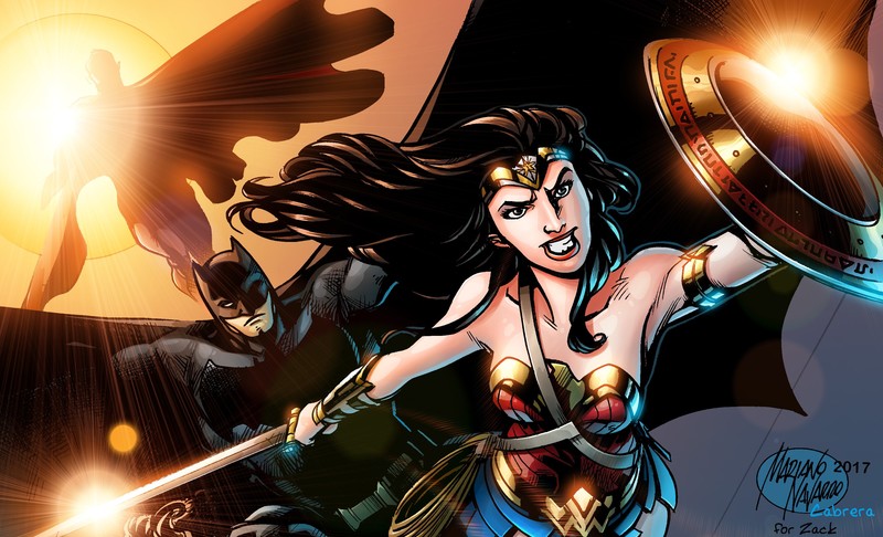 justice league, wonder woman, superman, batman, hd, superheroes, artwork