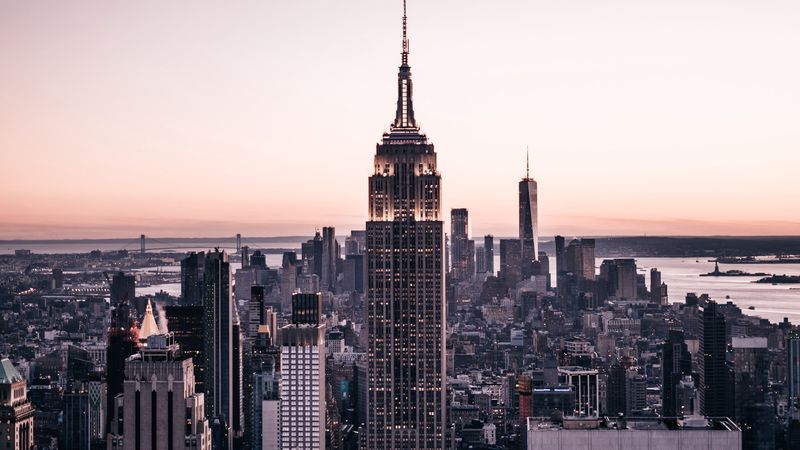 city, buildings, aerial view, architecture, metropolis, new york, 4k