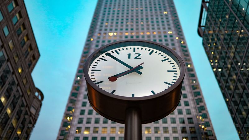 clock, building, skyscraper, city, 4k