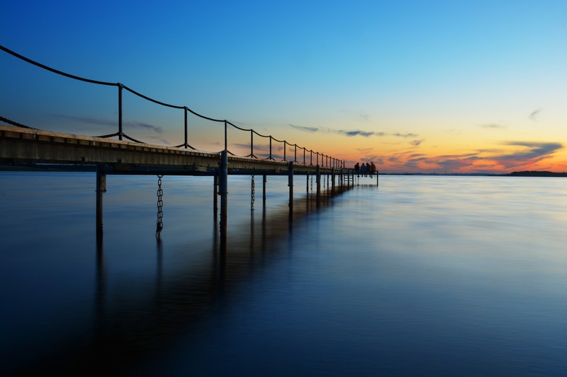 coast, sea, sunset, nature, pier, hd, 4k, 5k