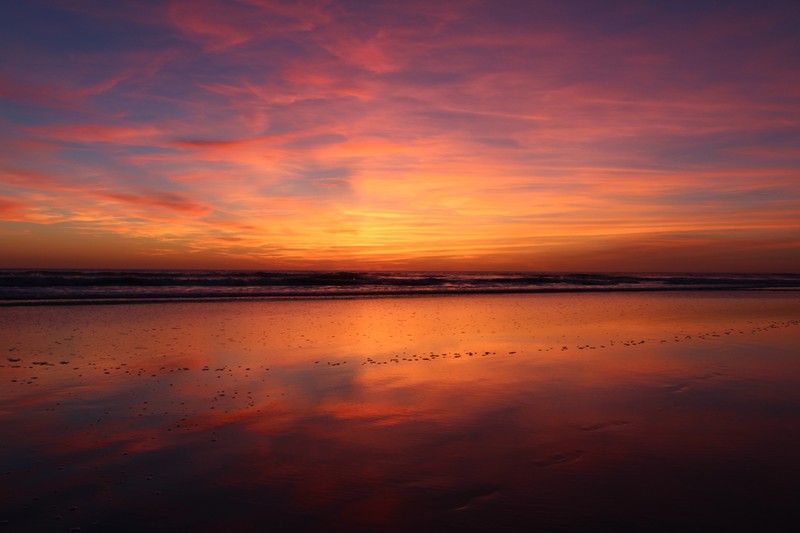 beach, sunset, evening, nature, hd, 4k