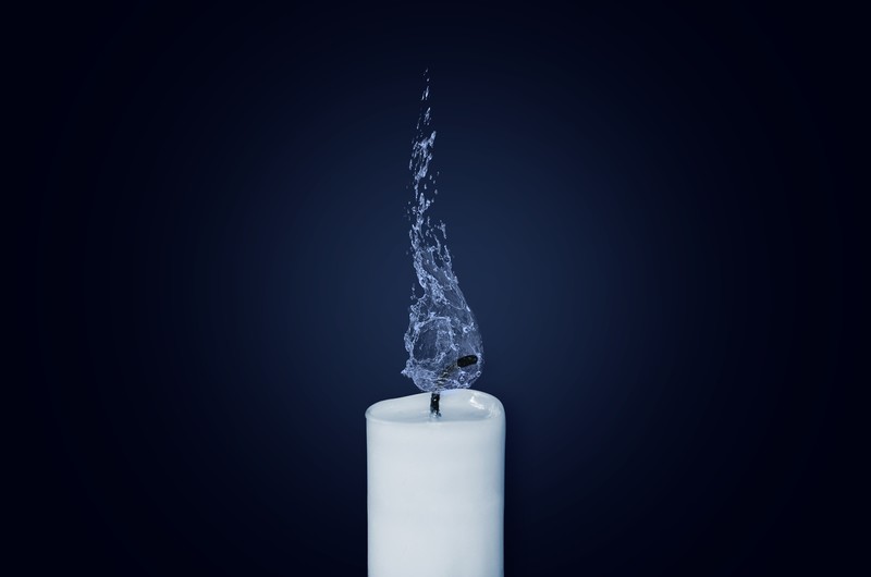 candle, water, flame, illustration, hd, photoshop, 4k, 5k
