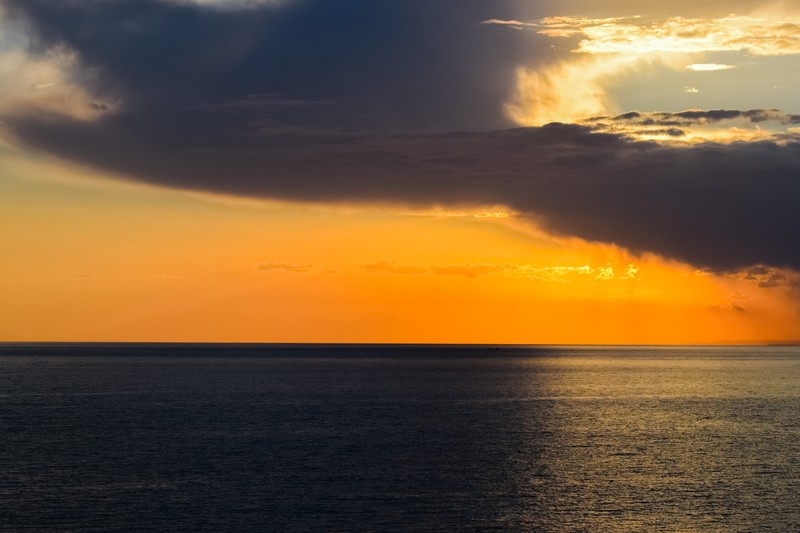 horizon, sea, sky, clouds, 4k, hd