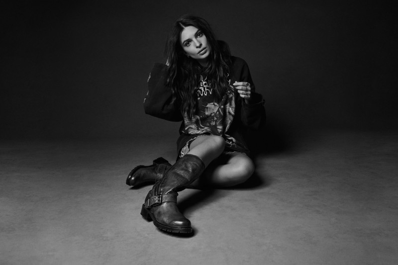 emily ratajkowski, celebrities, girls, monochrome, black and white, hd