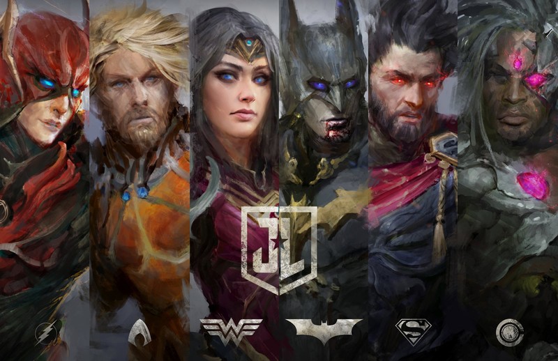 justice league, super heroes, wonder woman, batman, cyborg, superman, flash, artwork, hd, deviantart