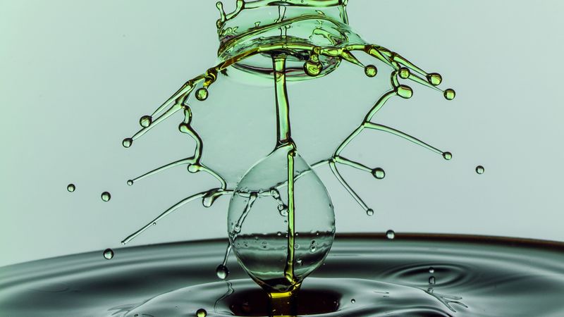 splashes, splash, macro, water, drops, 4k