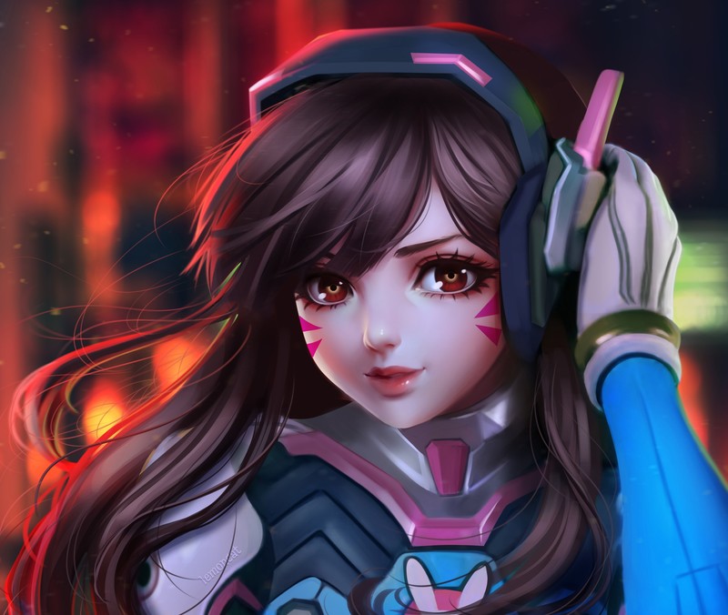dva overwatch, overwatch, games, artwork, hd, artstation