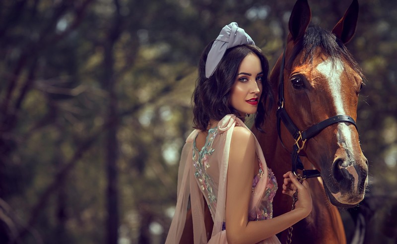 girls, horse, hd, 4k