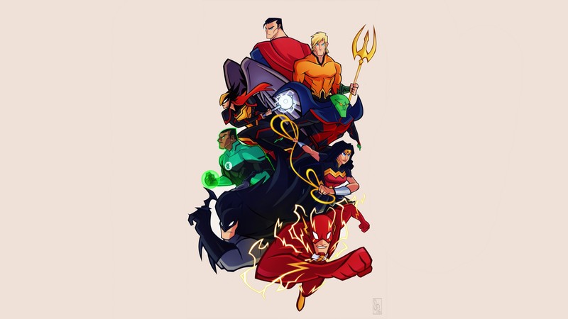 justice league, superheroes, hawkgirl, aquaman, flash, superman, batman, martian manhunter, wonder woman, hd, 4k, artwork, artist, digital art, deviantart