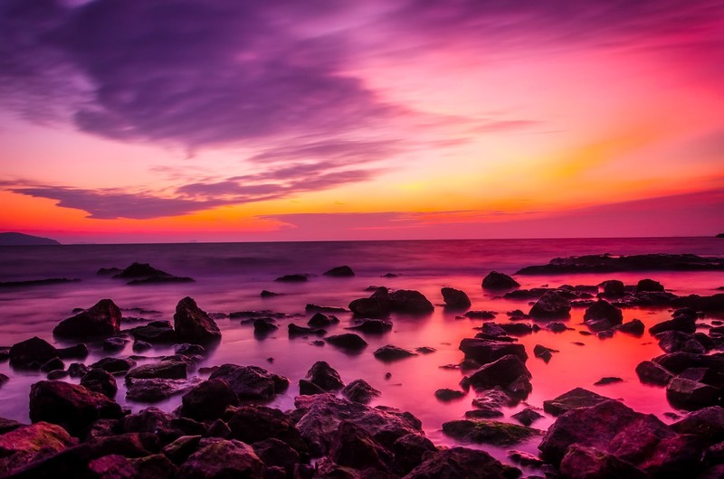 turkey, sunset, dusk, sky, clouds, rocks, hd