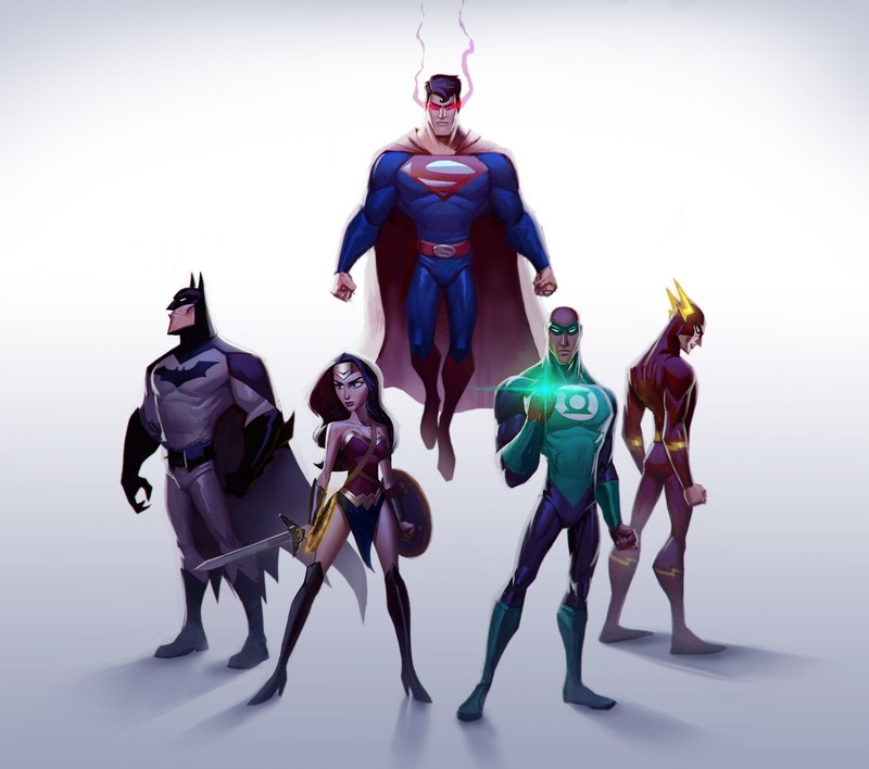 justice league, batman, green lantern, wonder woman, flash, superman, superheroes, artist, artwork, hd, artstation