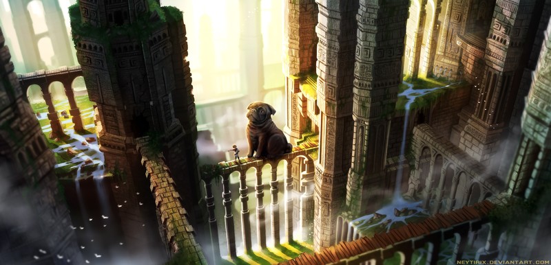 the last guardian, games, 4k, hd, 5k, dog, pug, deviantart