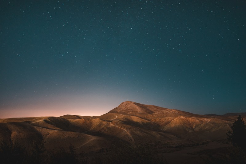 nature, stars, desert, mountains, 4k, 5k, hd