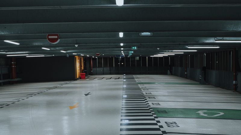 parking, premises, floor, marking, 4k