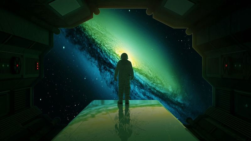 astronaut, silhouette, galaxy, space, outer space, 4k