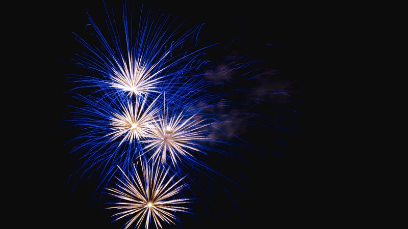 fireworks, salute, sky, sparks, holiday, 4k