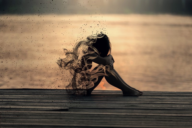 girl, artist, artwork, digital art, hd, 4k, 5k, 8k, sad, alone