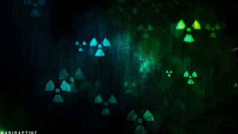 radiation, symbols, art, spots, 4k