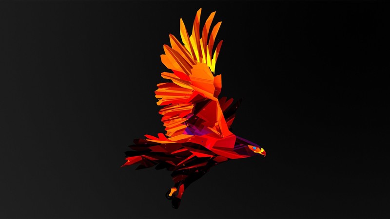 eagle, artist, artwork, digital art, hd, facet, facets