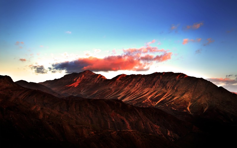 mountains, clouds, nature, hd
