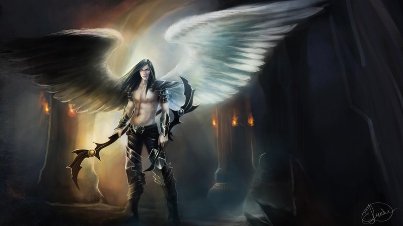 angel, warrior, fantasy, wings, artist, art, digital art, hd, 4k, 5k, 8k, deviantart