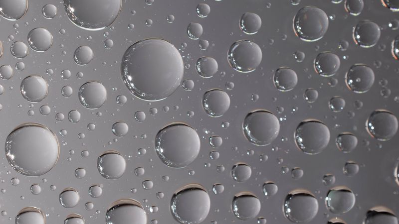 bubbles, macro, liquid, bw, 4k