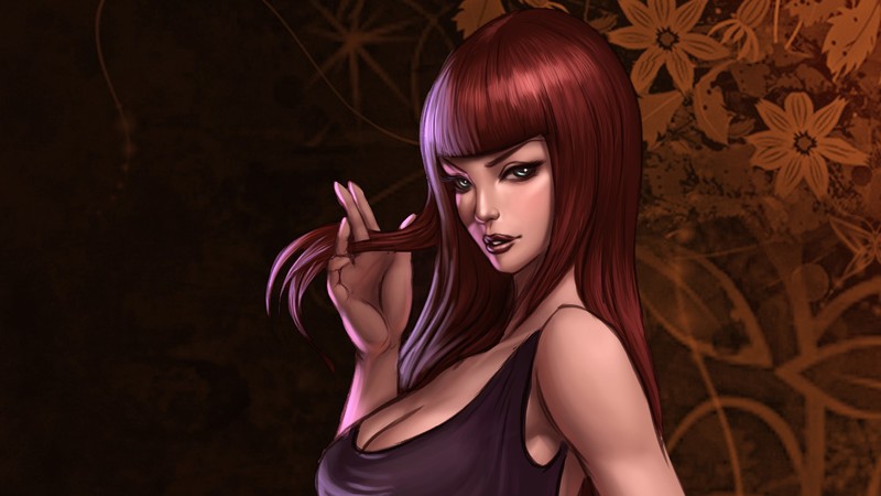 fantasy girls, painting, hd, redhead, artist, artwork, digital art