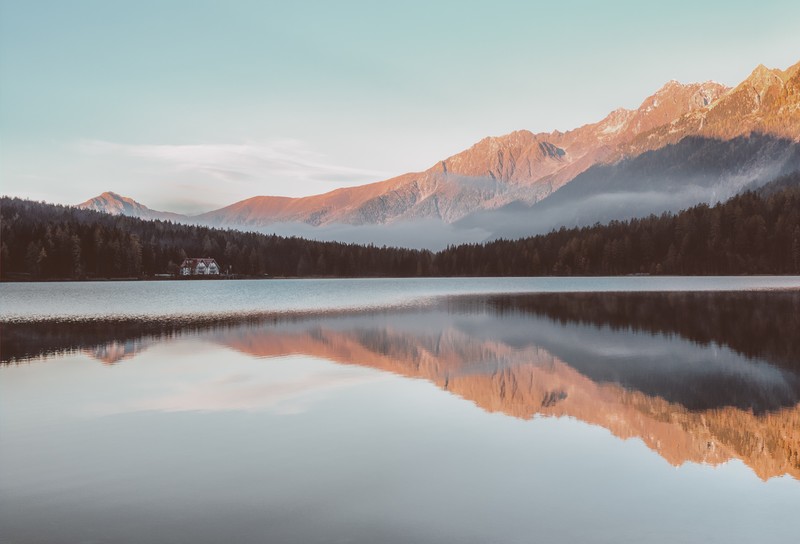 lake, mountains, nature, reflection, hd, 4k, trees