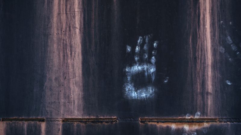 print, hand, paint, wall, 4k