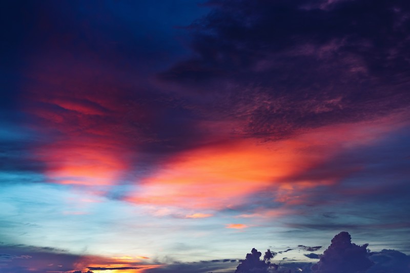 clouds, sky, sunset, nature, hd, 4k