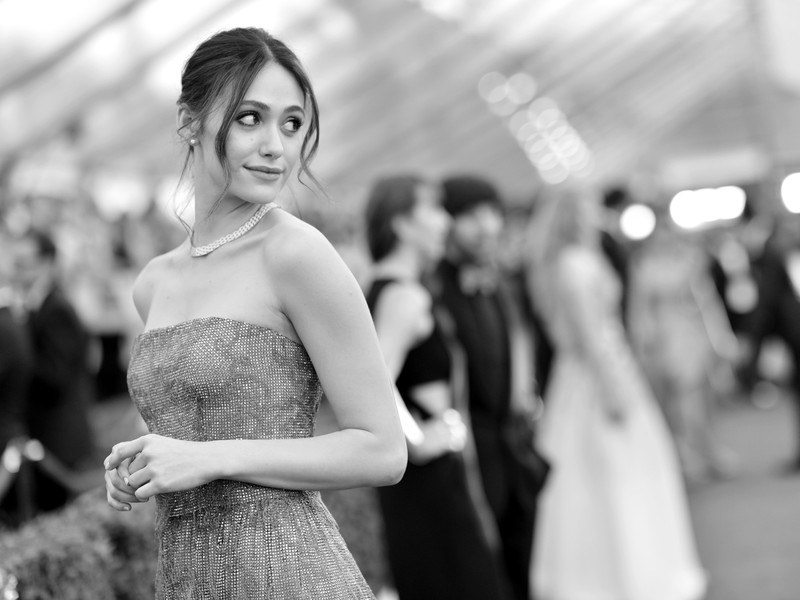 emmy rossum, celebrities, girls, hd, 4k, monochrome, black and white