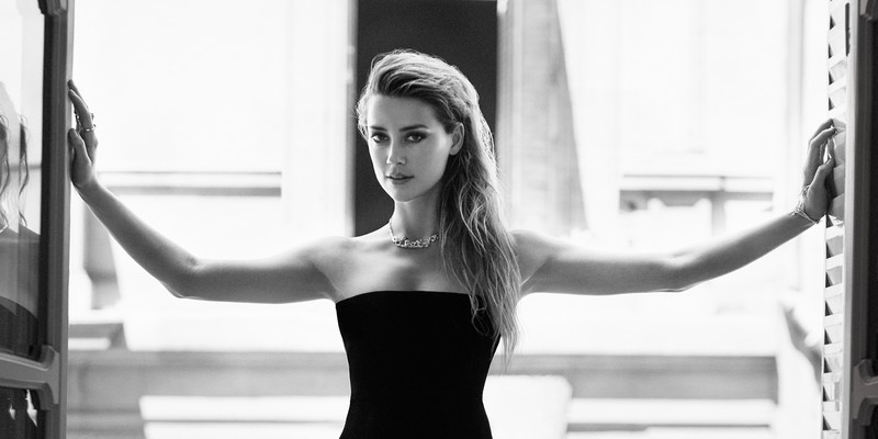 amber heard, celebrities, girls, hd, 4k, monochrome, black and white