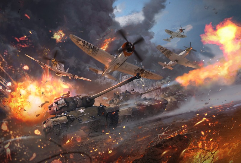 war thunder, 4k, games, tank, battle, hd, explosion