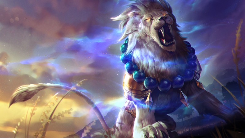 lion, roar, artist, artwork, digital art, fantasy, hd, 4k, colorful