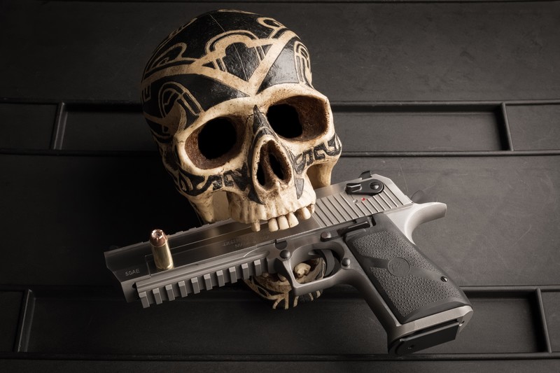 skull, pistol, 4k, 5k, hd, others