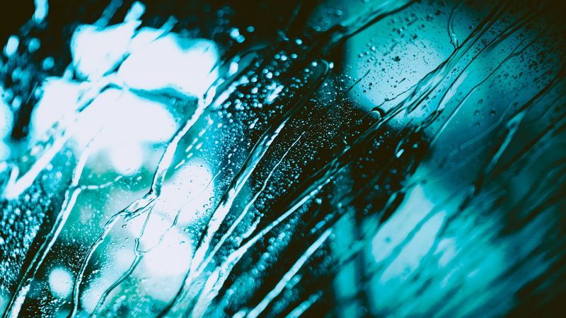 glass, water, macro, droplets, drops, 4k