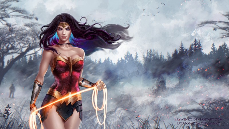 wonder woman, superheroes, artwork, hd, deviantart