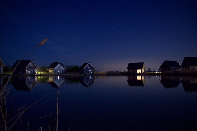 nature, lake, night, 4k, 5k, hd, house