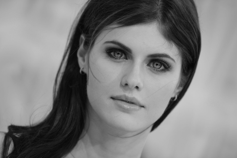 alexandra daddario, celebrities, girls, hd, 4k, monochrome, black and white