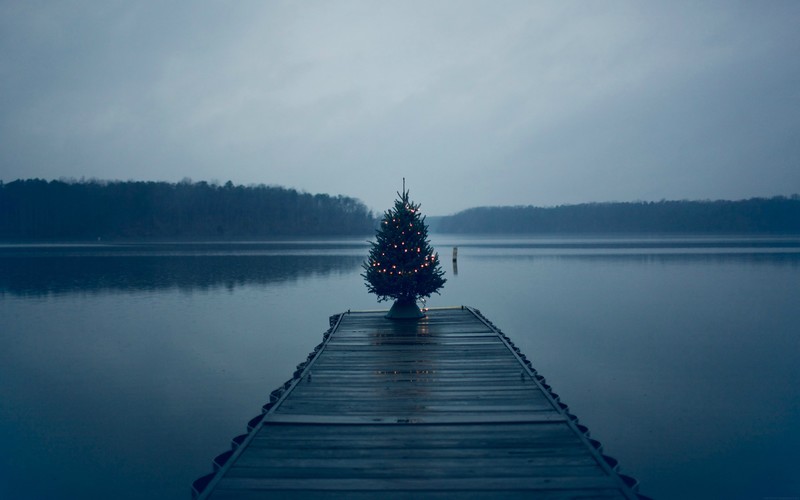 christmas, pier, nature, hd, photography