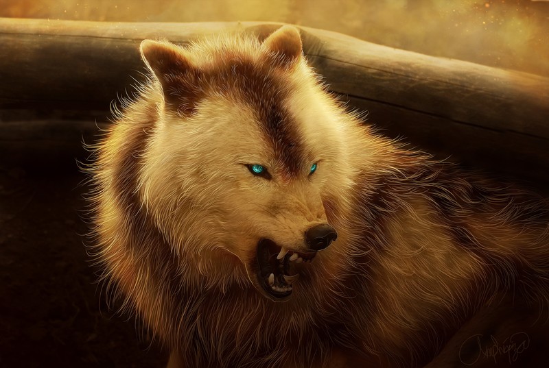 wolf, artist, artwork, 4k, hd, digital art