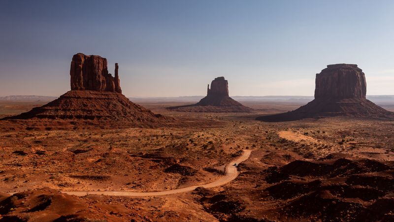 canyon, valley, desert, rocks, landscape, 4k