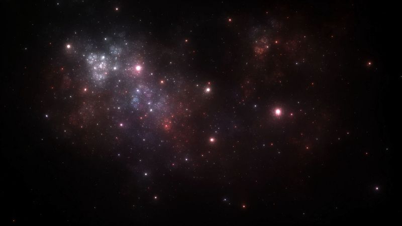 glare, dots, nebula, abstraction, fractal, 4k