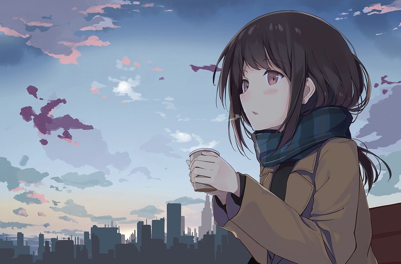 anime girl, anime, hd