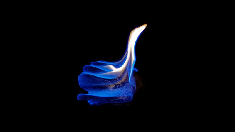 fire, flame, dark, closeup, 4k
