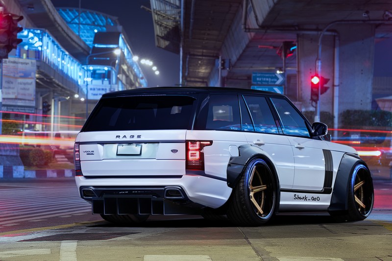 range rover, cars, white, artist, artwork, 4k, 5k, hd