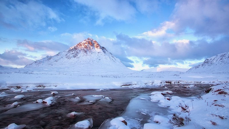 nature, mountains, winter, 4k, hd