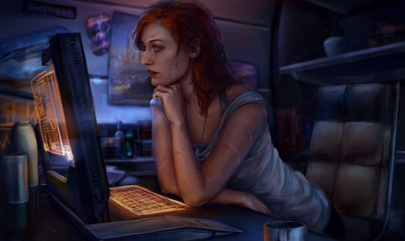 mass effect, commander shephard, games, artist, artwork, digital art, hd, scifi, deviantart