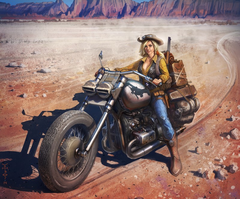 artwork, artist, digital art, hd, 4k, bike, deviantart