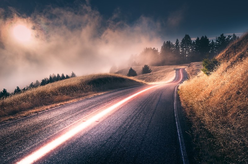 road, time lapse, photography, hd
